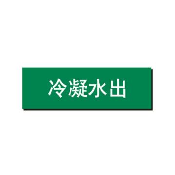 布朗森 管道标识-冷凝水出，自粘性乙烯表面覆膜，绿底白字，150*600mm A65064