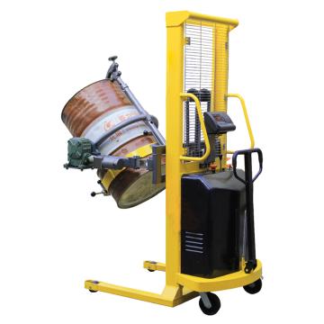 Raxwell 500Kg半电动夹抱式称重油桶车(电动起升+电动翻转)称重精度±3‰行程1500mm RHMC0078
