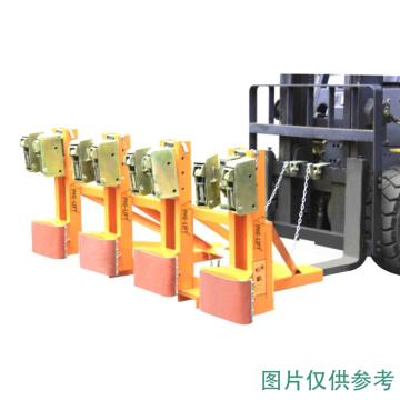 鹰力 叼扣式重型不锈钢鹰嘴四桶夹载重（Kg）：2000，叉车专用属 鹰力DG2000E