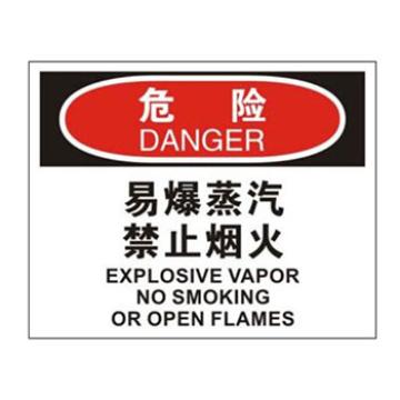 Blive OSHA危险标识-易爆蒸汽禁止烟火，自粘性乙烯，250×315mm BL-S-32733