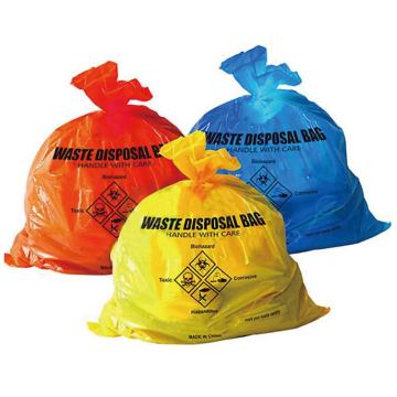 Blive 阻燃防火垃圾桶废物桶处理袋470×320mm，单面8丝，高压聚乙烯（LDPE)，平口，黄色 BL-FR-YL-470*320