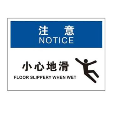 Blive OSHA注意标识-小心地滑，1mm铝板，250×315mm BL-AL-32181