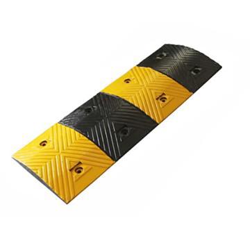 功成狮 橡胶减速带 1000*350*50mm 黄黑 人字形 重量约10KG（适合水泥路面，沥青路需配置钢钉） GSSC0239