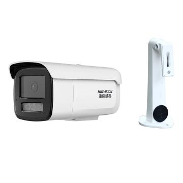 Hikvision 800万筒型网络摄像机POE供电 红外30米 DS-2CD3T86FWDV3-I3S(4mm)+支架DS-1292ZJ