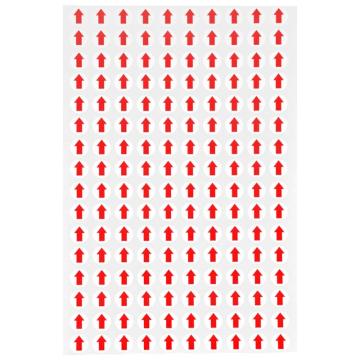 安赛瑞 红色箭头标签，不良品返修标签贴纸 φ10MM（3200个装）不干胶标识指示贴纸 圆形 24620