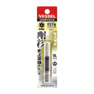 威威 1/4"(6.35mm)六角柄中孔梅花刚彩批头TT27×65mm 4907587 337115/GSVT27SH