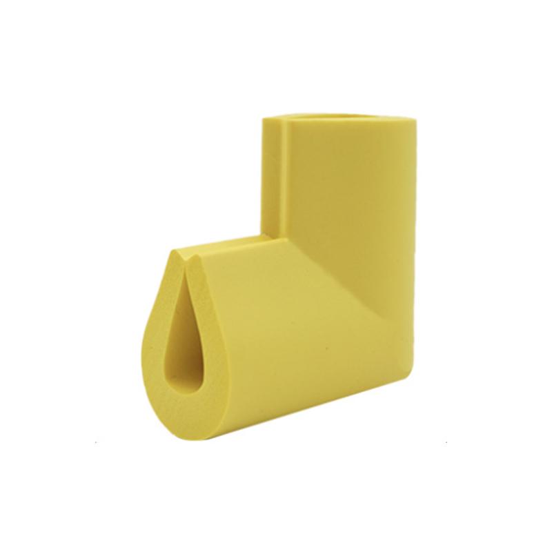 帛拉 NBR防撞角-U型黄色，高密度NBR材质，60mm*35mm*8mm，配双面胶 96144