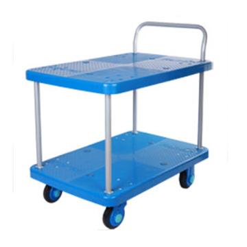 连和 超静轮双层单扶手车板式手推车超静轮 200KG，825*500*880mm PLA200-T2