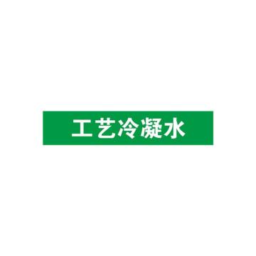 安赛瑞 管道标识-工艺冷凝水，自粘性乙烯表面覆膜，绿底白字，100×500mm 15289