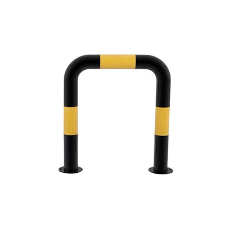 月桐 U型防撞护栏挡车器500×600mm 管径76mm 壁厚1.2mm 黑黄色 YT-XDCQ19