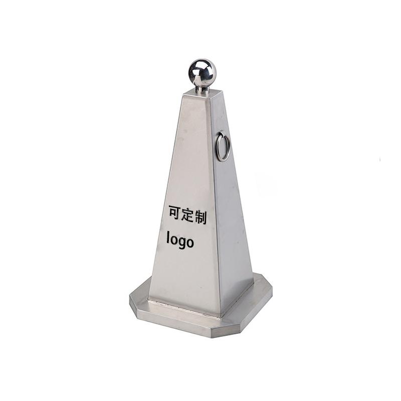 月桐 不锈钢路锥可定制 款银色 300×300×600mm 重约2kg DYT-XCZ1138
