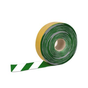 安赛瑞 重载型划线胶带，1mm厚PVC基材，100mm×30m，绿/白 11759