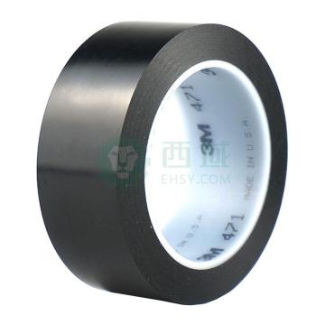 3M 聚氯乙烯胶带，100mm×33m，黑色，471 471-100mm×33m-黑