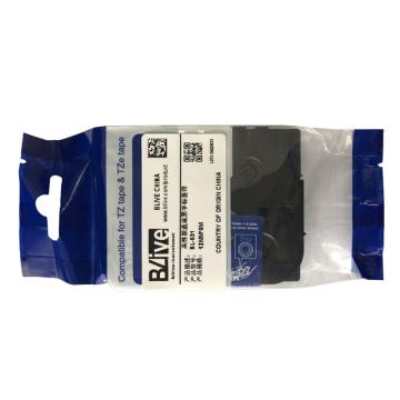 Blive 标签机色带，PET，12mm×8m，蓝底黑字 BL-531