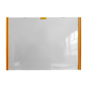 Raxwell 翻页式磁性文件袋，A4，外框325*230mm，横向，黄色 RSSJ0015