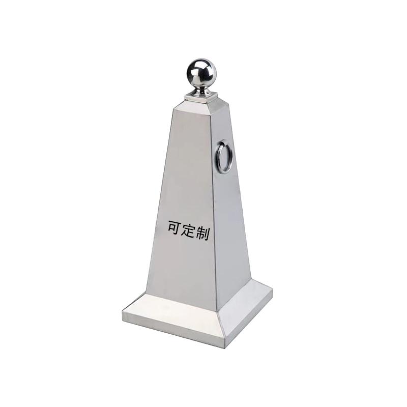 月桐 304不锈钢圆球路锥可定制 300×300×700mm 银色 重约2.5kg YT-XCCBXG3