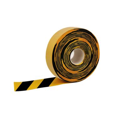 安赛瑞 重载型划线胶带，1mm厚PVC基材，100mm×30m，黄/黑 11757