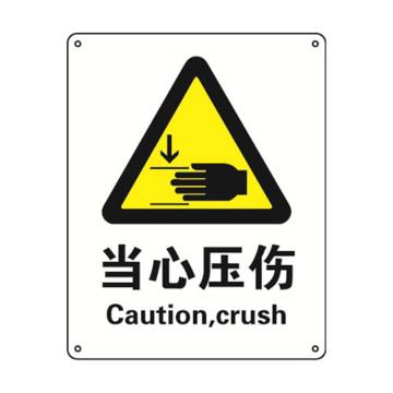 安赛瑞 国标标识-当心压伤，铝板材质，250×315mm 35106