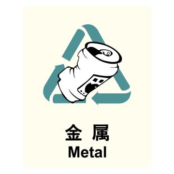 嘉辽 GB 环保可回收标识-金属，ABS工程塑料，250×315mm BSF1150
