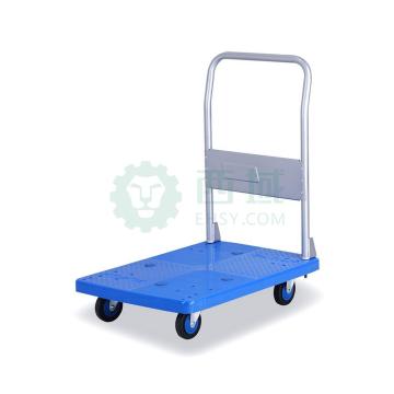 连和 全静轮单层固定式手扶手推车铁支架轮 带刹车架150KG，720*490*835mm PLA150YS