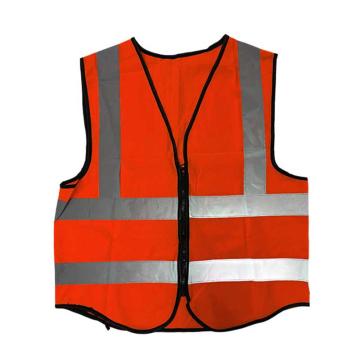 勒塔 4杠拉链反光背心，橙色 针织布 均码 LT-PPE879