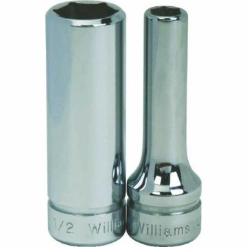 WILLIAMS 3/8驱动 深型六角套筒 6mm JHWBMD606