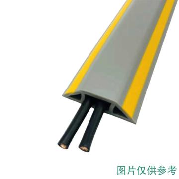 嘉辽 PVC软橡胶阻燃绝缘电线槽，D50 50*14mm（内槽20*10mm）黄线灰底 D50 50*14mm（内槽20*10mm）黄线灰底