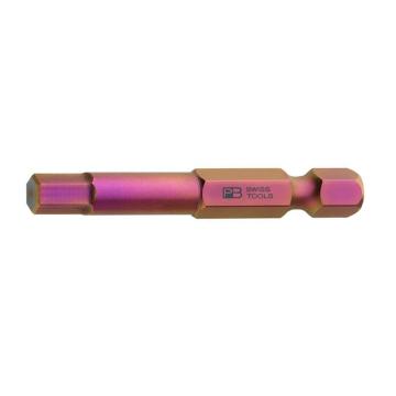 PB SWISS TOOLS 6.35mm(1/4")六角柄内六角批头，10支/盒10*50mm PB E6.210/10盒装