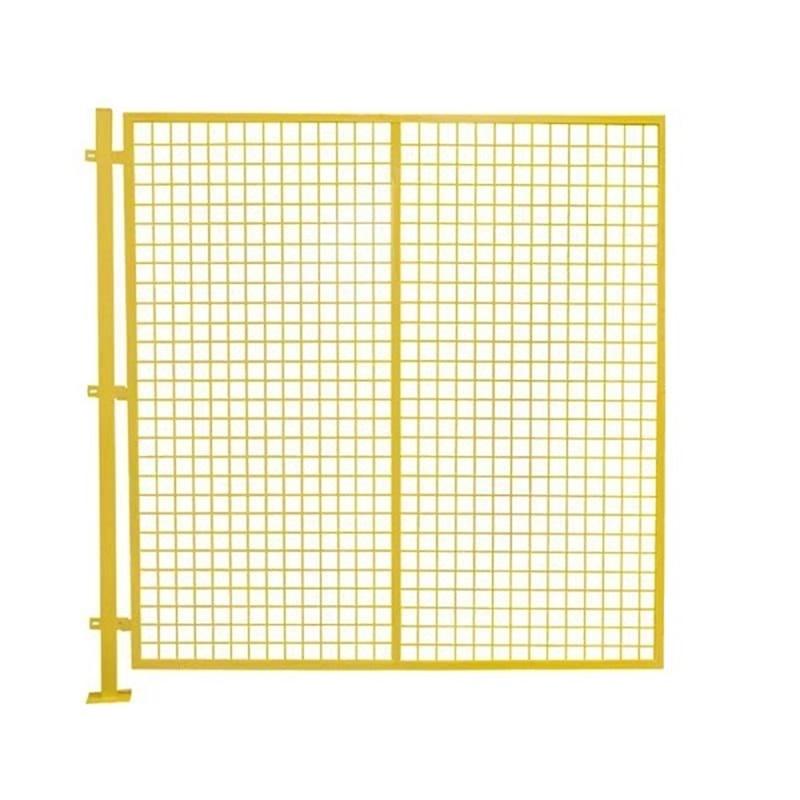 妙霆 黄色加厚款车间隔离防护网，高1.8m长1m，一栏一柱 MT-JHHSCJ-1.8-1-2