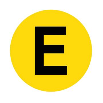 嘉辽 耐磨库位编号地贴（E）φ200mm EBS3209