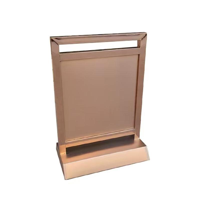 月桐 不锈钢立式车牌停车路锥玫瑰金色 420×250×600mm 重约4kg YT-XCCG2653