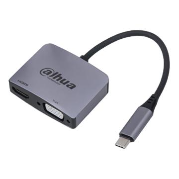 大华 2合1 Type-C to（HDMI + VGA）多功能拓展坞 DH-TC-1H1V