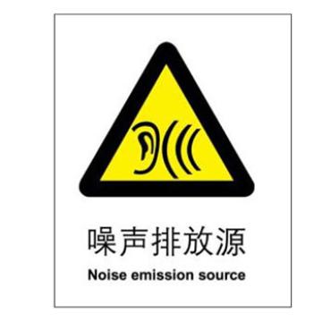 Blive 警告类安全标识-噪声排放源，自粘性乙烯，250×315mm BL-S-32918