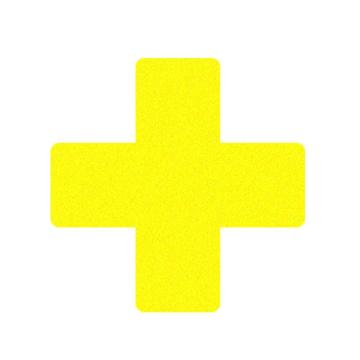安赛瑞 5s四角定位，地面防滑磨砂定位标示贴，1x3cm，黄色+型 1H01164