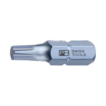 PB SWISS TOOLS 6.35mm(1/4")六角柄梅花螺丝批头，10支/盒T15*25mm PB C6.400/15盒装