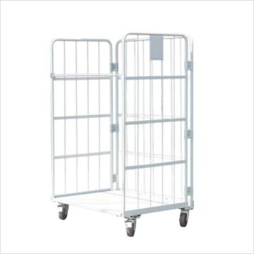 谦格 冷轧钢网格可移动折叠式物流拣货周转储物笼车 850*650*1700mm不带门,2万向轮+2刹车轮