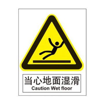 Blive GB安全标识-当心地面湿滑，自粘性乙烯，150×200mm BL-S-31989