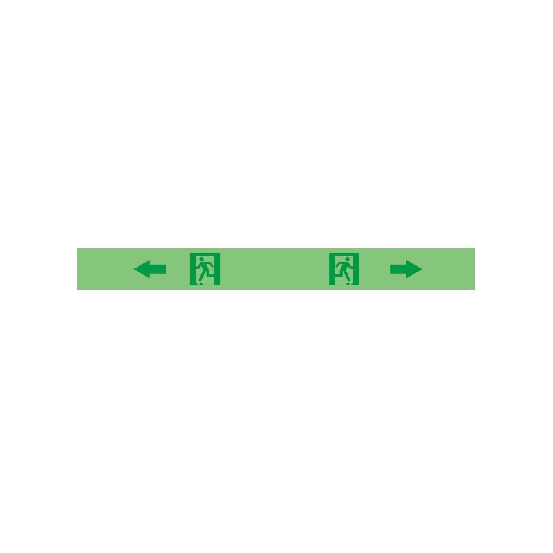 帛拉 夜光墙面疏散标志线左右双向，长款，1.0mm夜光板，1000*95*1mm 84027