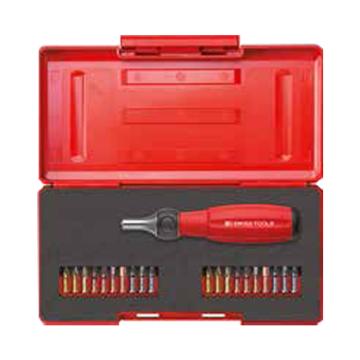 PB SWISS TOOLS 棘轮手柄带批头套筒套装，6.3mm(1/4")头 PB 8510.R-30 Set
