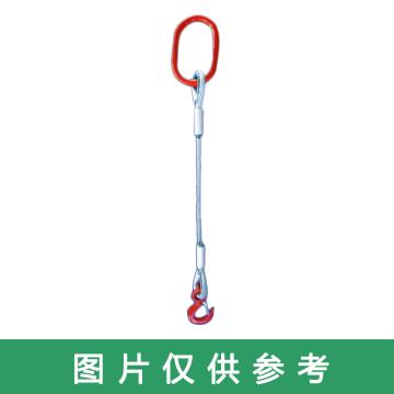 巨力 单腿成套压制索具(麻芯)29800kg*5m，钢丝绳直径(mm)58 光面有油WSSH58-05