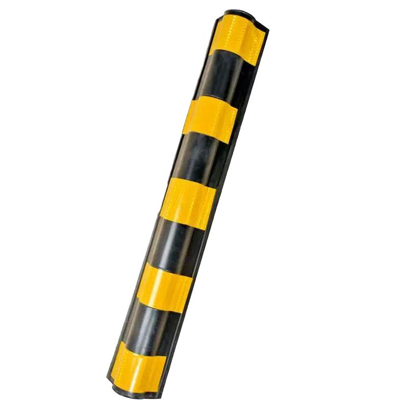 月桐 橡胶圆角L型反光护角防撞条黑黄色 1200×100×100mm 厚10mm YT-XCCHJ15A