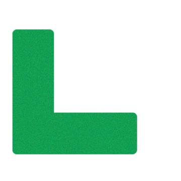 安赛瑞 5s四角定位，地面防滑磨砂定位标示贴，1x3cm，绿色L型 1H01158