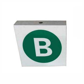 卡威 电力相序牌小号折边B铝板反光膜，绿底白字 KVSI0950