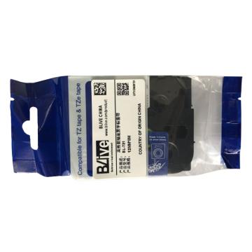 Blive 标签机色带，PET，12mm×8m，绿底黑字 BL-731