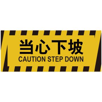 嘉辽 耐用地贴，caution step down，440×180mm，3M不干胶 BS3M0847