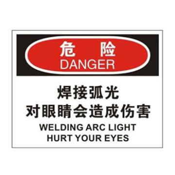 Blive OSHA危险标识-焊接弧光对眼睛会造成伤害，自粘性乙烯，250×315mm BL-S-32745