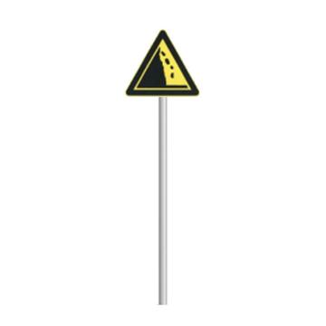 天意州 道路交通标志，带立柱 道路交通标志当心落物标识牌，直径60cm