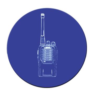 安赛瑞 桌面5S物品定位贴（对讲机，），Φ10cm 28092