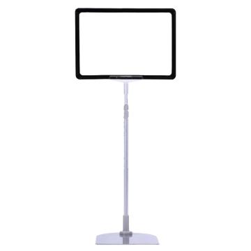安赛瑞 海报展示架A4框297*210mm pvc+铝合金杆+金属底座黑色 EA101128