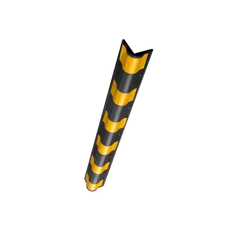 月桐 橡胶圆角L型反光护角防撞条黑黄色 1000×100×100mm 厚10mm YT-XCCHJ14A